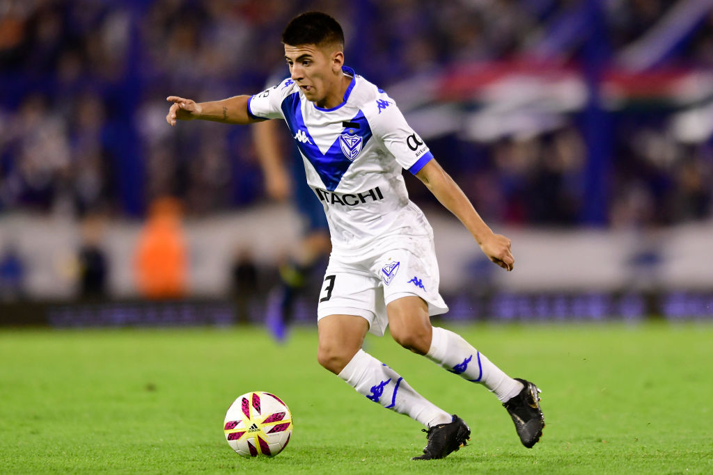 Thiago Almada of Velez Sarsfield in action during a first leg quarter final match between Velez and Boca Juniors as part of Copa de la Superliga 2019 at Jose Amalfitani Stadium on May 12, 2019 in Buenos Aires, Argentina. Photo by Gustavo Garello/Jam Media/Getty Images