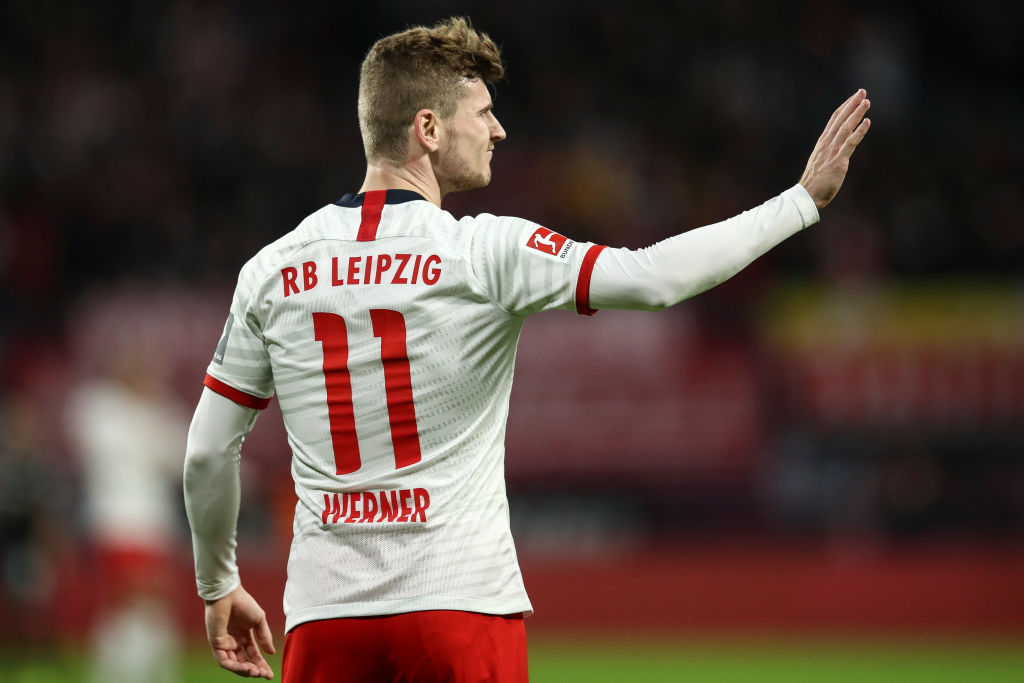 Timo Werner reacts during the Bundesliga match between RB Leipzig and TSG 1899 Hoffenheim at Red Bull Arena on December 07, 2019, in Leipzig, Germany. Photo by Maja Hitij/Bongarts/Getty Images