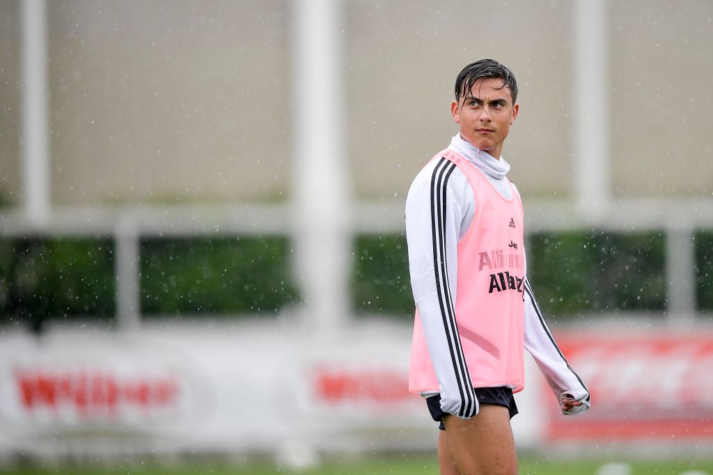 Juventus player Paulo Dybala during a training session at JTC on June 08, 2020, in Turin, Italy. Photo by Daniele Badolato - Juventus FC/Juventus FC via Getty Images
