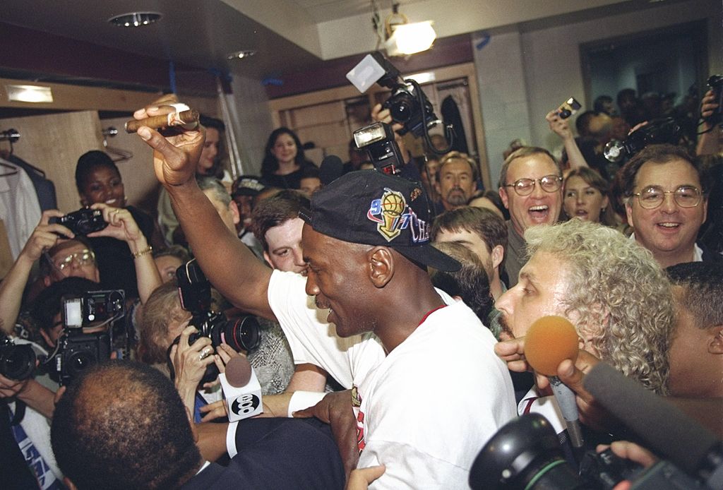 Michael Jordan won 6 NBA titles.