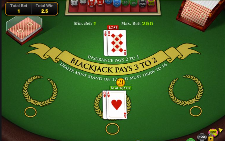 Online blackjack